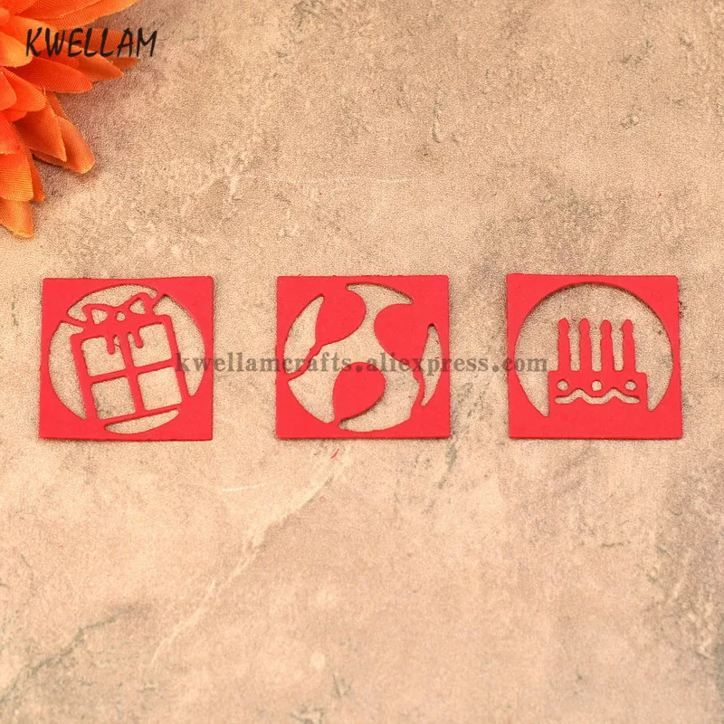 День рождения торт шар Подарочная коробка металла высечки штампы для DIY