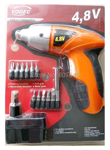 В 4 8 в перезаряжаемая/электрическая отвертка/маленькая дрель/Драйвер
