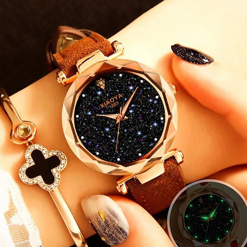 

Fashion Casual Women's Quartz Watch Reloj Mujer Relojes Leather Belt Night Light Clock Charm Wrist Watch Montre Femme
