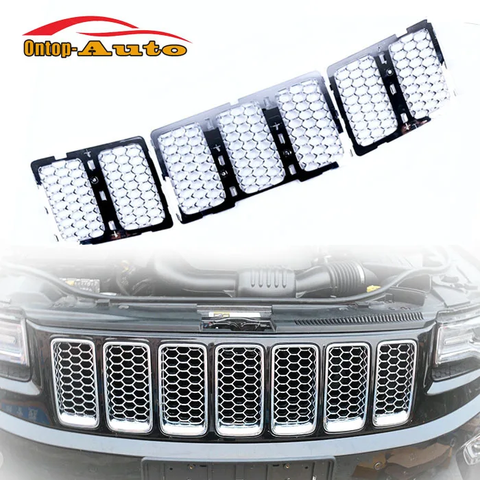 7 шт. хромированный серебристый передний сетчатый гриль для Jeep Grand Cherokee 2014|grill