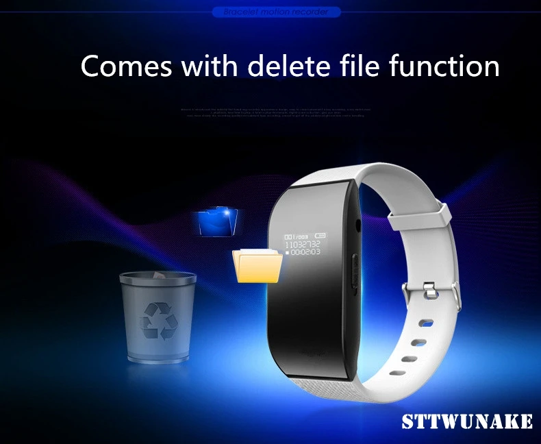 STTWUNAKE Аудио Диктофон Часы Профессиональный цифровой HD диктофон мини скрытый браслет denoise дальние расстояния HiFi без потерь