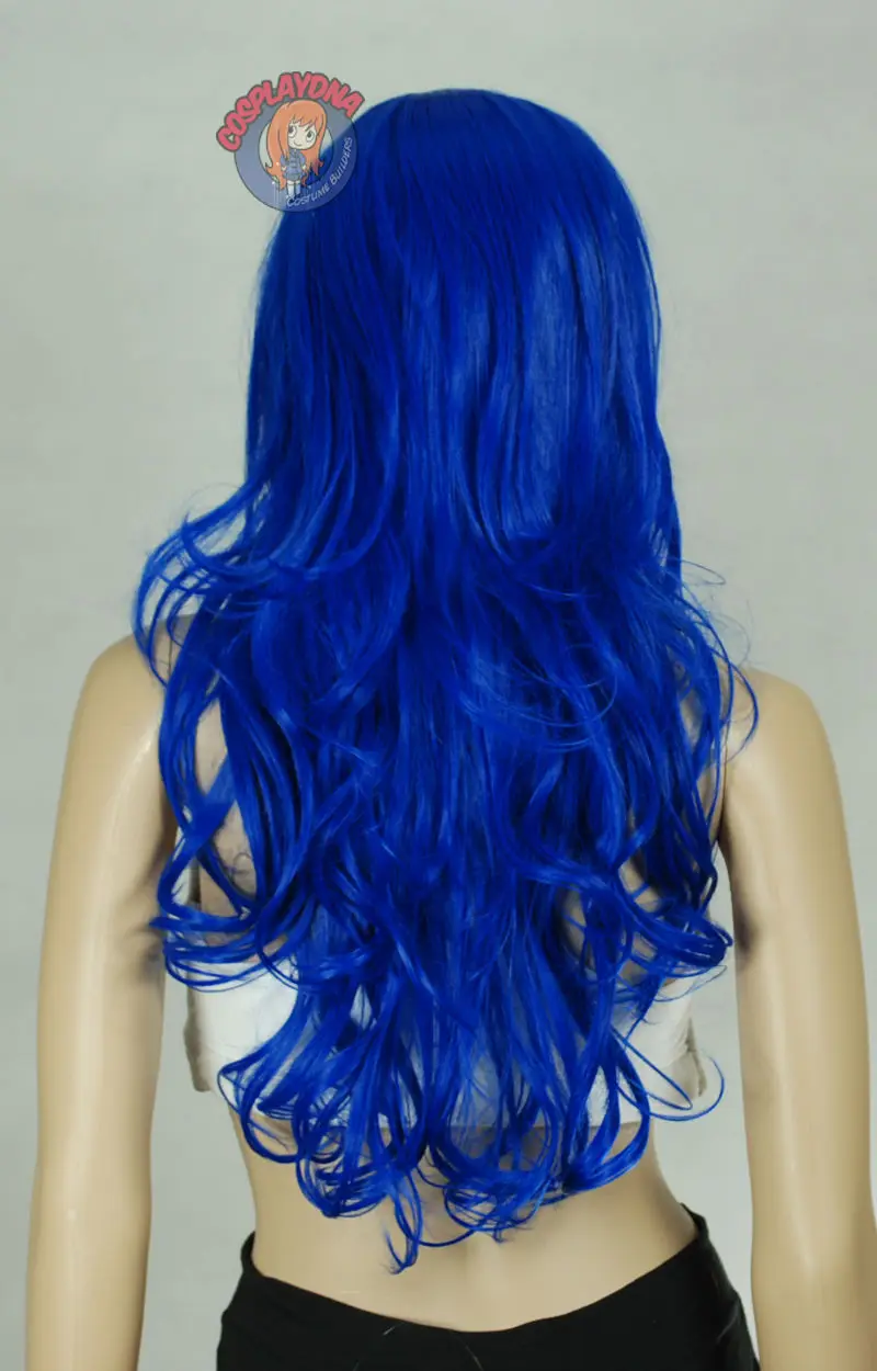 Серии темно-синий волнистые длинные косплей парики USPS быстрая доставка в сша j2126 (