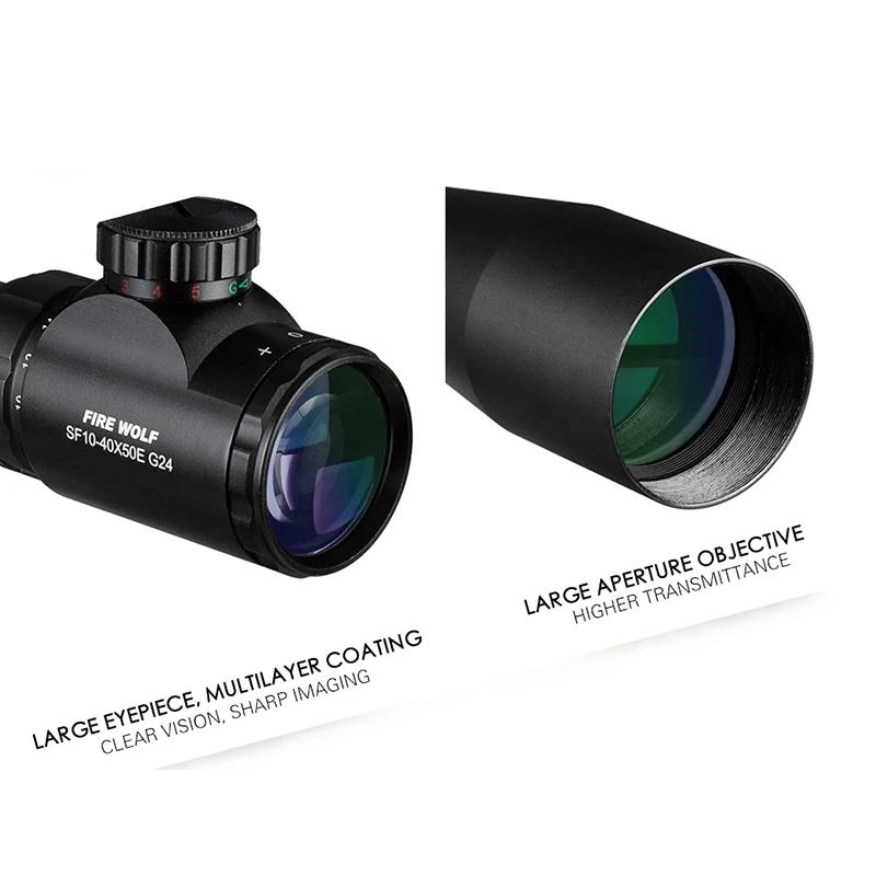 10-40x50 длинный диапазон Riflescope боковое колесо Parallax оптический прицел охотничьи прицелы Снайпер Luneta Para винтовка