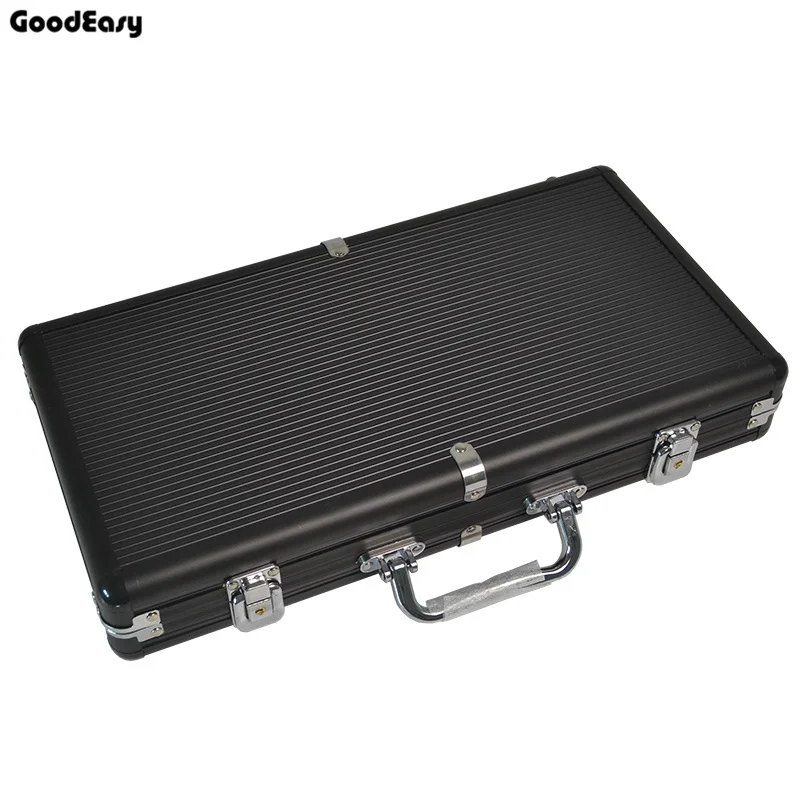 300pcs black box Горячая Распродажа, размер 100-500, чехол для костюма с изображением казино Техаса покера, чехол-контейнер с изображением черного Джека покерса/Алюминиевый чехол для костюма в коробке - Цвет: 300pcs black box