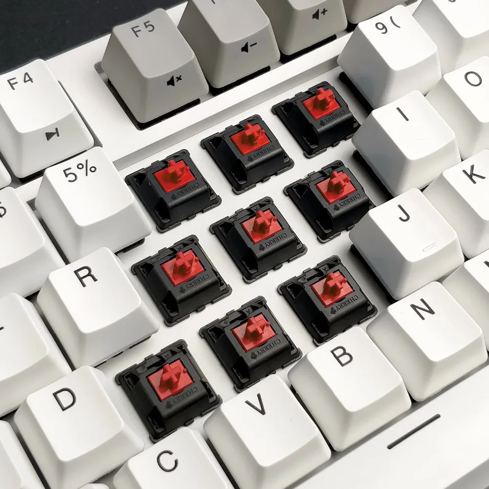 Механическая клавиатура DURGOD с переключателями Cherry MX Red-USB A/USB C на USB C кабель PBT keycaps Tenkeyless 87 клавиш