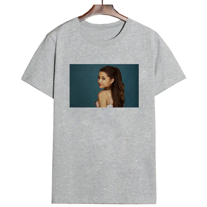 Женская одежда летняя новая футболка Ariana Grande модная хипстерская футболка для отдыха Harajuku Эстетическая уличная женская футболка - Цвет: 1592-gray
