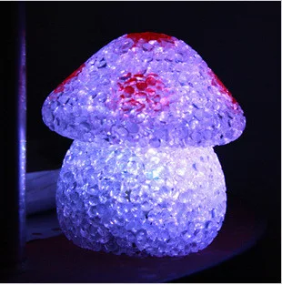

Fashion Couple Gifts Small Led Crystal Mushrooms Colorful Lamp Mushroom Movie & Tv Toy Plastic Electronic Flashing 2021