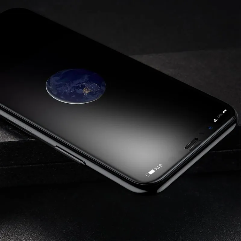 Полное покрытие матовое закаленное стекло для iPhone X XS защита экрана олеофобное покрытие без отпечатков пальцев матовое 9H закаленное стекло