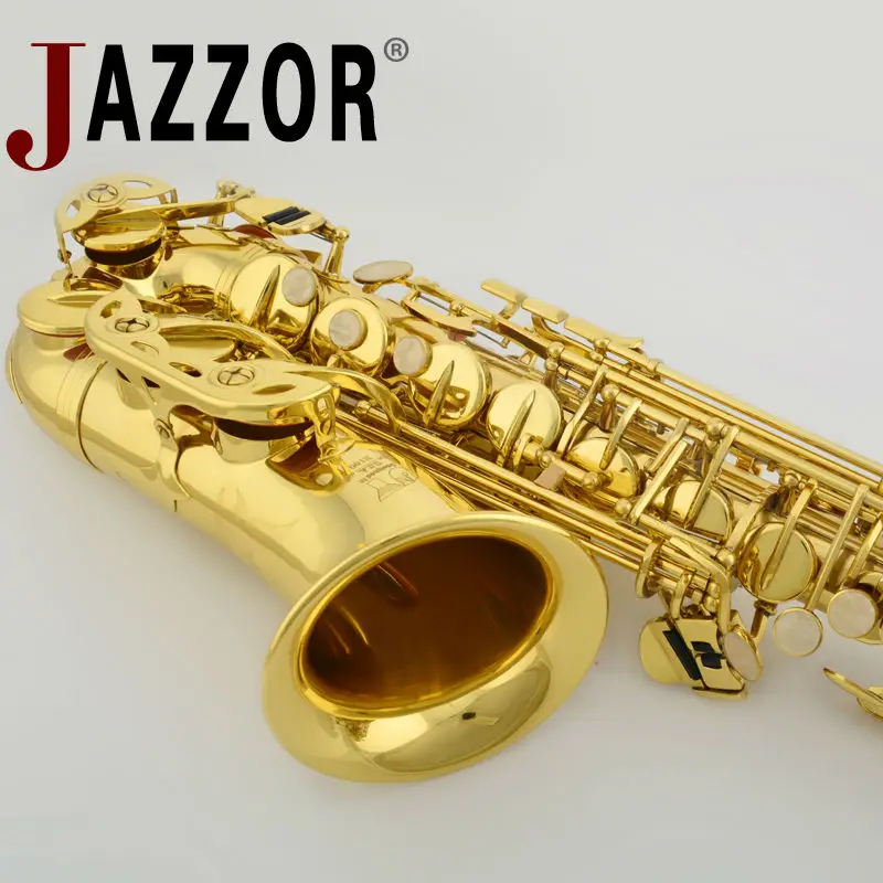 Профессиональный альт-саксофон JAZZOR JYAS-E100G E плоский с бакелитовым мундштуком
