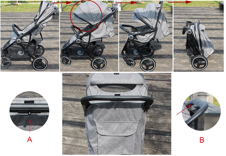 коляска детская портативный детские коляски просторное высокое положение