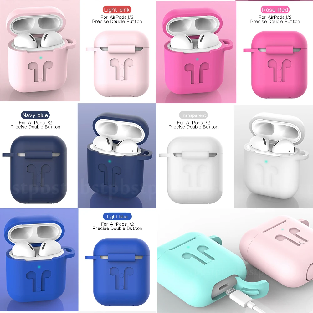 Для Apple Airpods 2 Чехол Мягкий силиконовый чехол для наушников s для Airpods 1 Air Pods чехол противоударный полная защитная оболочка Coque Fundas