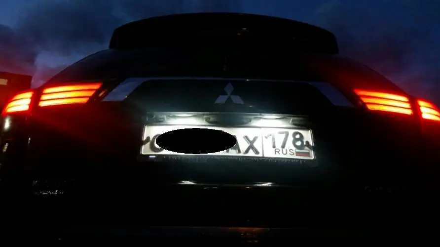 2 шт. Светодиодная лампа номерного знака для Mitsubishi OUTLANDER 2006-2012 Lancer Sportback 2008 ~ с CE E-MARK