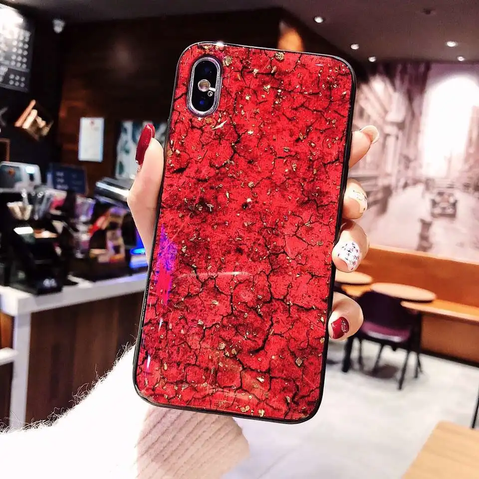red Золотые блестки Мрамор чехол для OPPO A3 S A5 A7 A9 F3 F5 F7 F9 R11 S R17 PRO R9 A59 A79 A57 A73 F1S чехол-накладка для мобильного телефона - Цвет: red