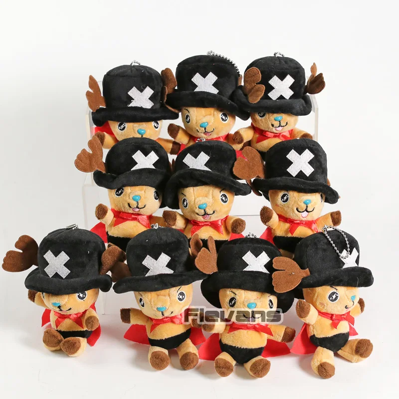 Аниме one piece Tony Chopper Подвески куклы плюшевые мягкие игрушки 10 шт./лот