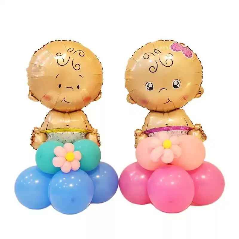13pcs/set Mini Boy Girl Column Foil Balloons DIY Road Lead Baby Happy Birthday Party Decoration Inflatable Kids Toy Air | Дом и сад