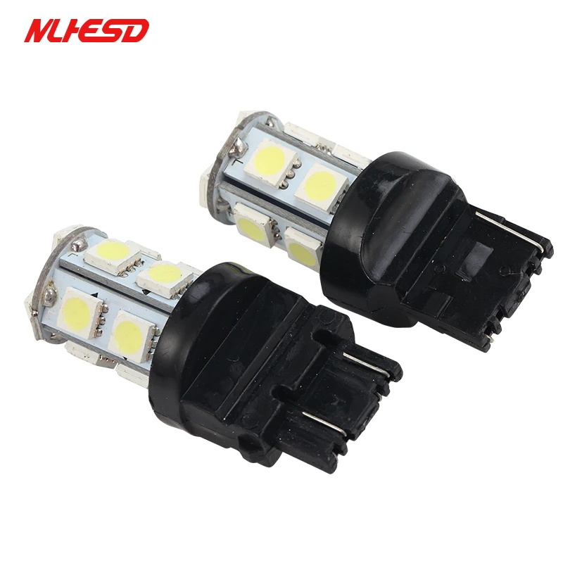 10 шт. W21/5 Вт T20 T25 13SMD Автомобильный светодиодный стоп сигнал светильник 7440 7443 3157 3156