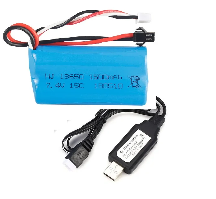 

Литий-ионный аккумулятор с USB-зарядным устройством, 7,4 В, 1500 мАч