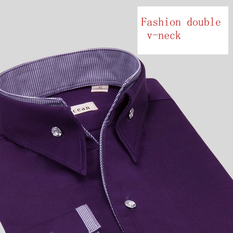 Deepocean Men Long Sleeve Shirts Fashion Cotton Clothing Autumn Winter Casual Slim Business Shirt Tops | Мужская одежда