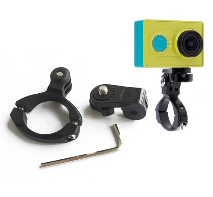 Крепление камеры Xiaomi Yi и GoPro Hero на руле велосипеда из алюминия с ЧПУ.
