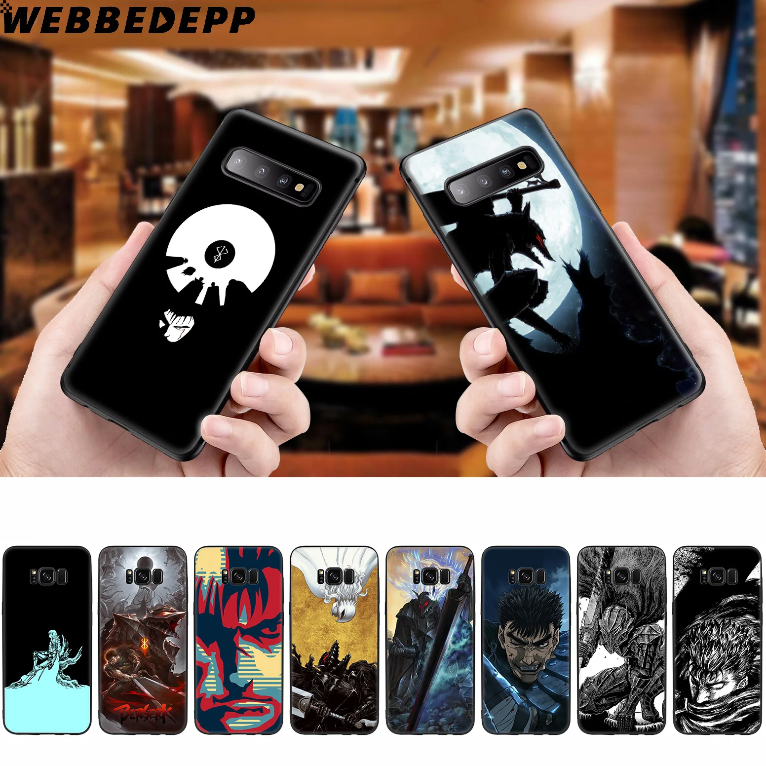 Мягкий чехол WEBBEDEPP Berserk Guts аниме для Samsung Galaxy S10 S10e S9 S8 Plus S7 S6 Edge & J6 2018 Note 10 9 8 |