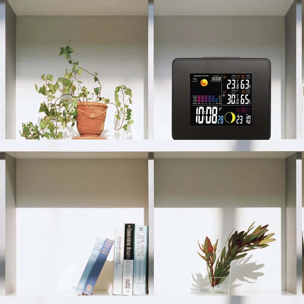 Горячая РФ беспроводной Метеостанция со светодиодный подсветкой термометр