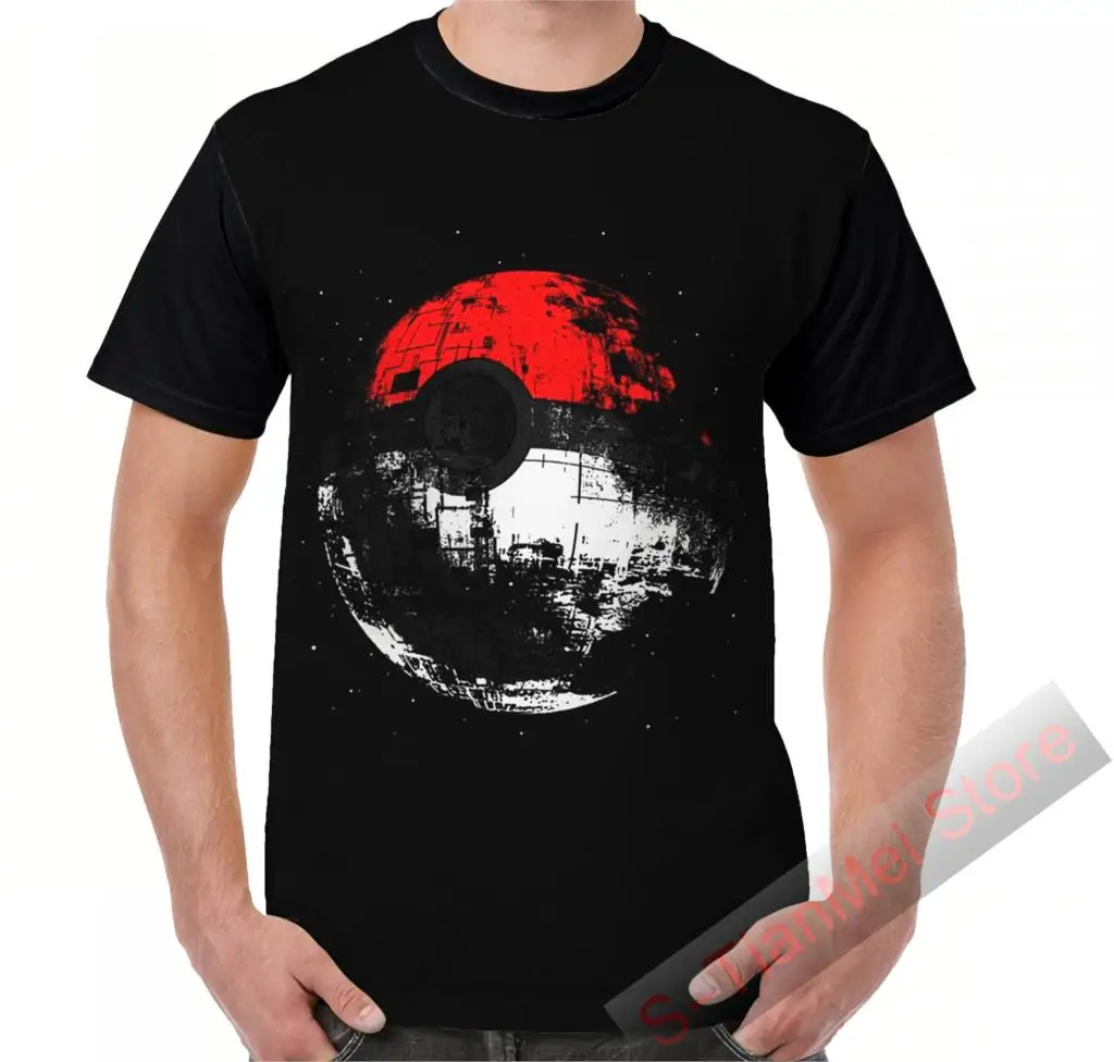 Летняя футболка с графическим рисунком мужские топы футболки принтом Pokeball