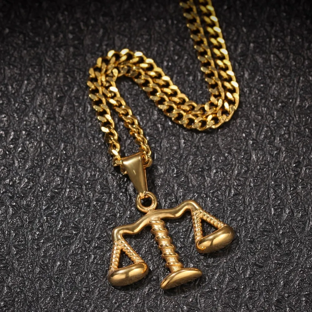 TBTK Wholesale Balance Pendant Vintage Necklaces Retro Style Jewelry Punk Unisex Gift S.Steel Metal Charms Pendants | Украшения и