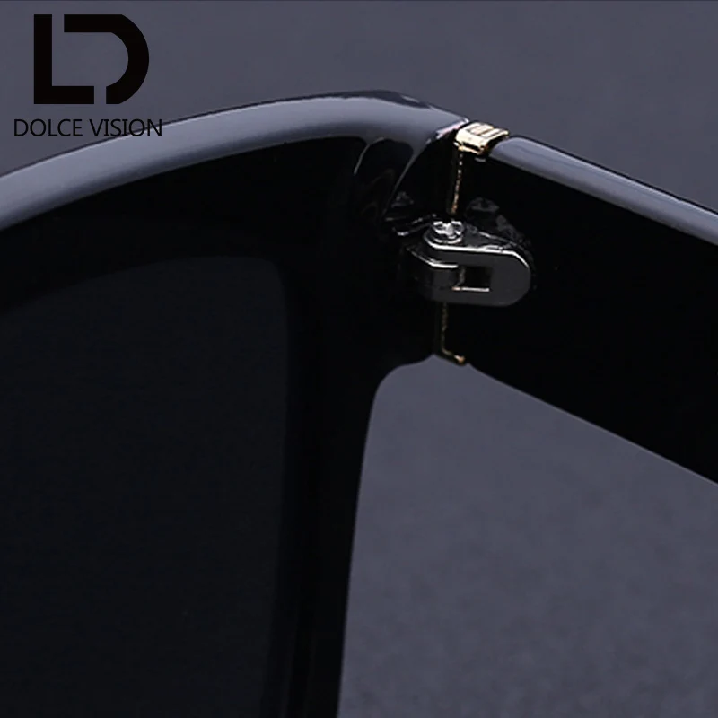 Мужские и женские солнцезащитные очки в черной оправе с заклепками квадратным