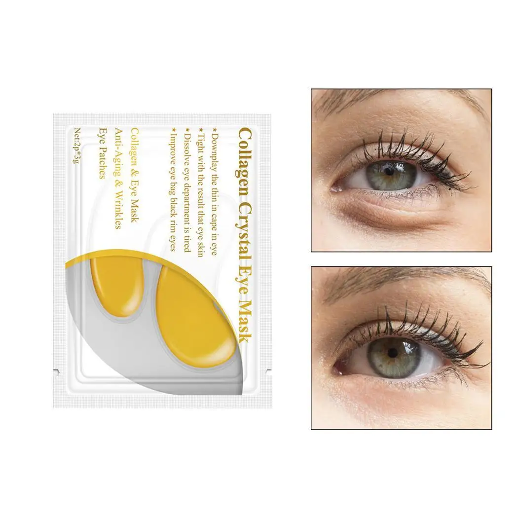 2 шт./1 пара коллагеновые маски для кожи вокруг глаз от припухлости и тёмных