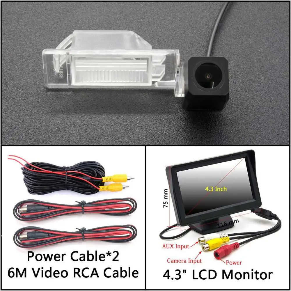 Cam Add 4.3 inch LCD Full HD камера заднего вида для Nissan Qashqai J10 J11 X-Trail Rogue Kicks Skyline Juke Dualis автомобильная парковка ЖК-зеркало монитор - Название цвета: Cam Add 4.3 inch LCD