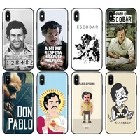 black tpu case for iphone 5 5s se 2020 6 6s 7 8 plus x 10 case silicone cover for iphone xr xs 11 pro max case pablo escobar