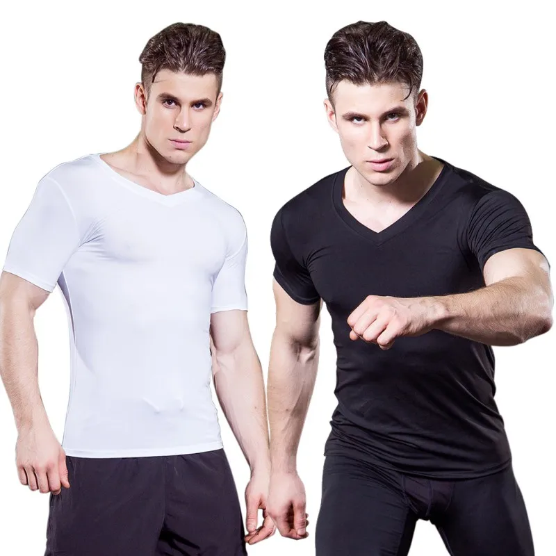 Быстросохнущая дышащая Спортивная футболка для бега Мужская Высококачественная