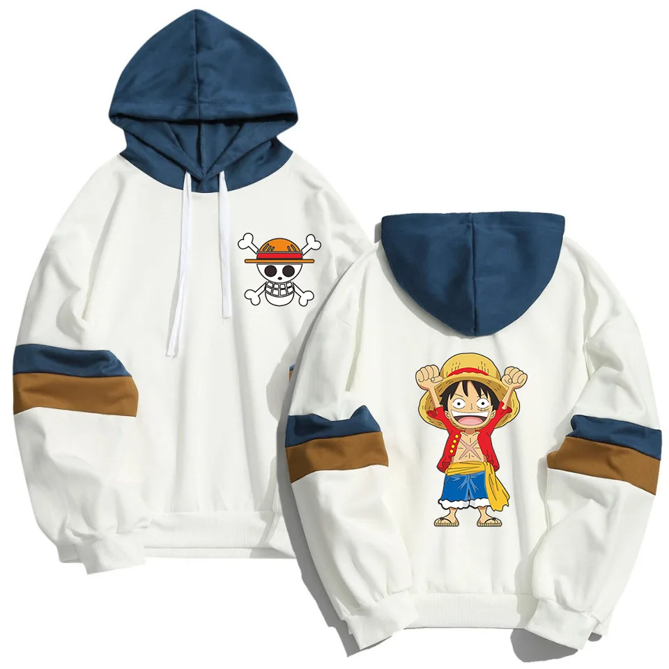 Сезон весна-лето; одна деталь; Луффи; для мужчин и женщин; толстовка с капюшоном; Классная Высококачественная уличная одежда; Лоскутные толстовки; Sudaderas