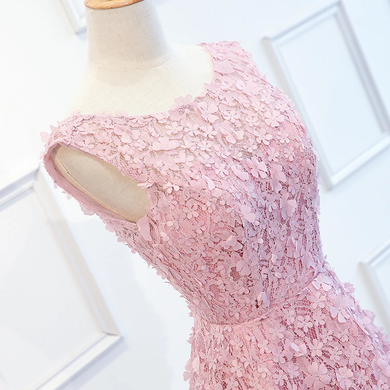 Женское длинное вечернее платье элегантное розовое платье-трапеция с круглым