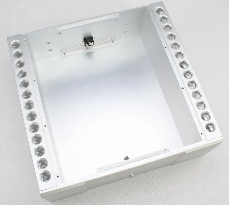 

Kaolanhon 410*430*150MM DIY BOX Amplifier Chassis Housing Enclosure WA66 All-Aluminum Deluxe Class A Preamplifier Amplifier case