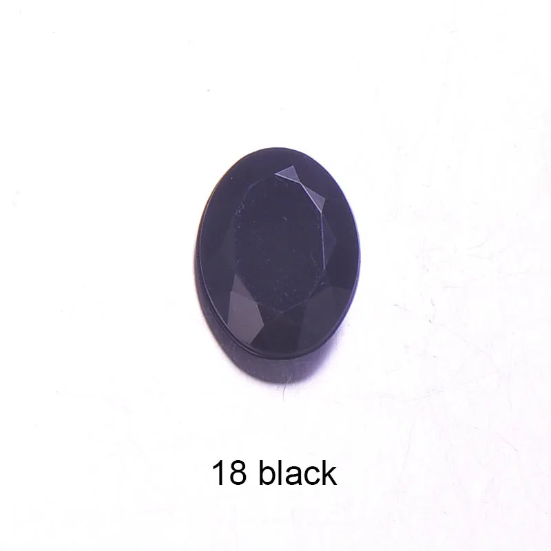 18 black 10 шт./лот, 17 цветов, 29 мм x 57 мм, металлические стразы на пуговицах, хрустальные пуговицы, плоская задняя часть(S0667 - Цвет: 18 black