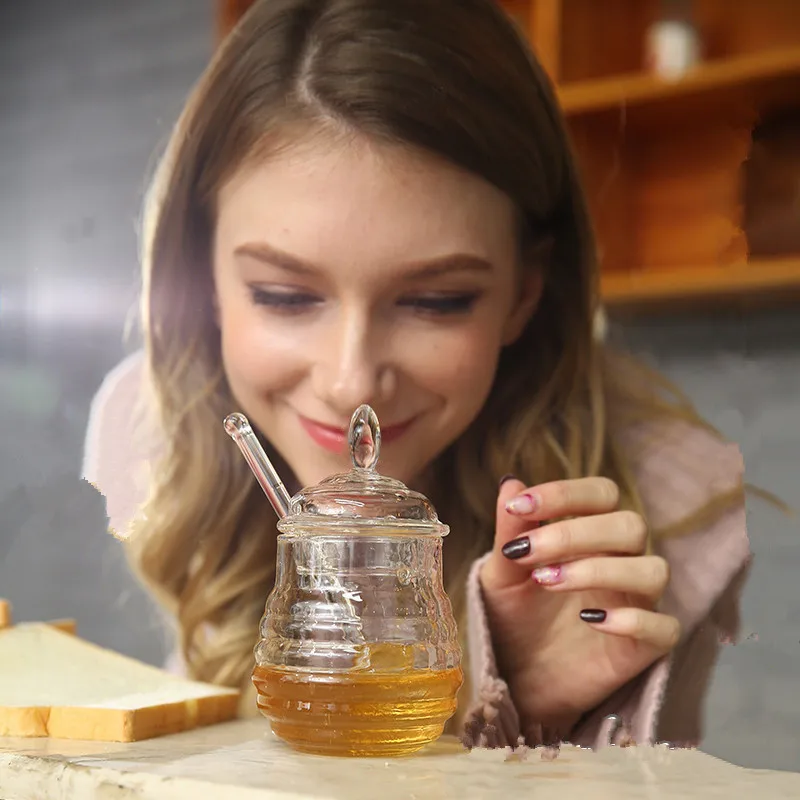 1 шт. медовая банка с капельницей сотовой акриловый дозатор меда креативная