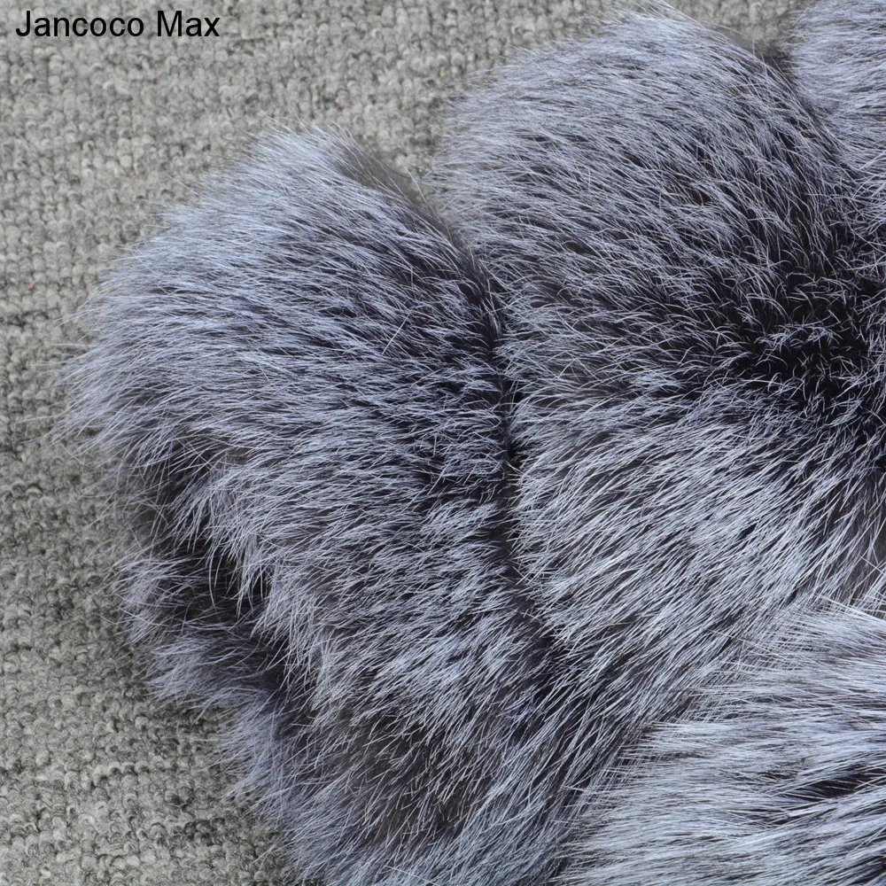 Jancoco Max Lady модное зимнее теплое длинное пальто из натурального Лисьего меха, женская верхняя одежда из натурального меха, Новое поступление S7152