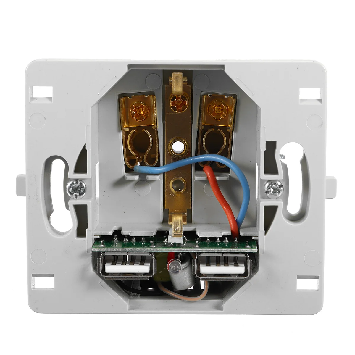 220V 50/60Hz Электрический настенный Зарядное устройство разъем адаптера Dual USB Порты и разъёмы Мощность выход Панель штепсельная вилка европейского стандарта ABS пластик электрическая профессиональная