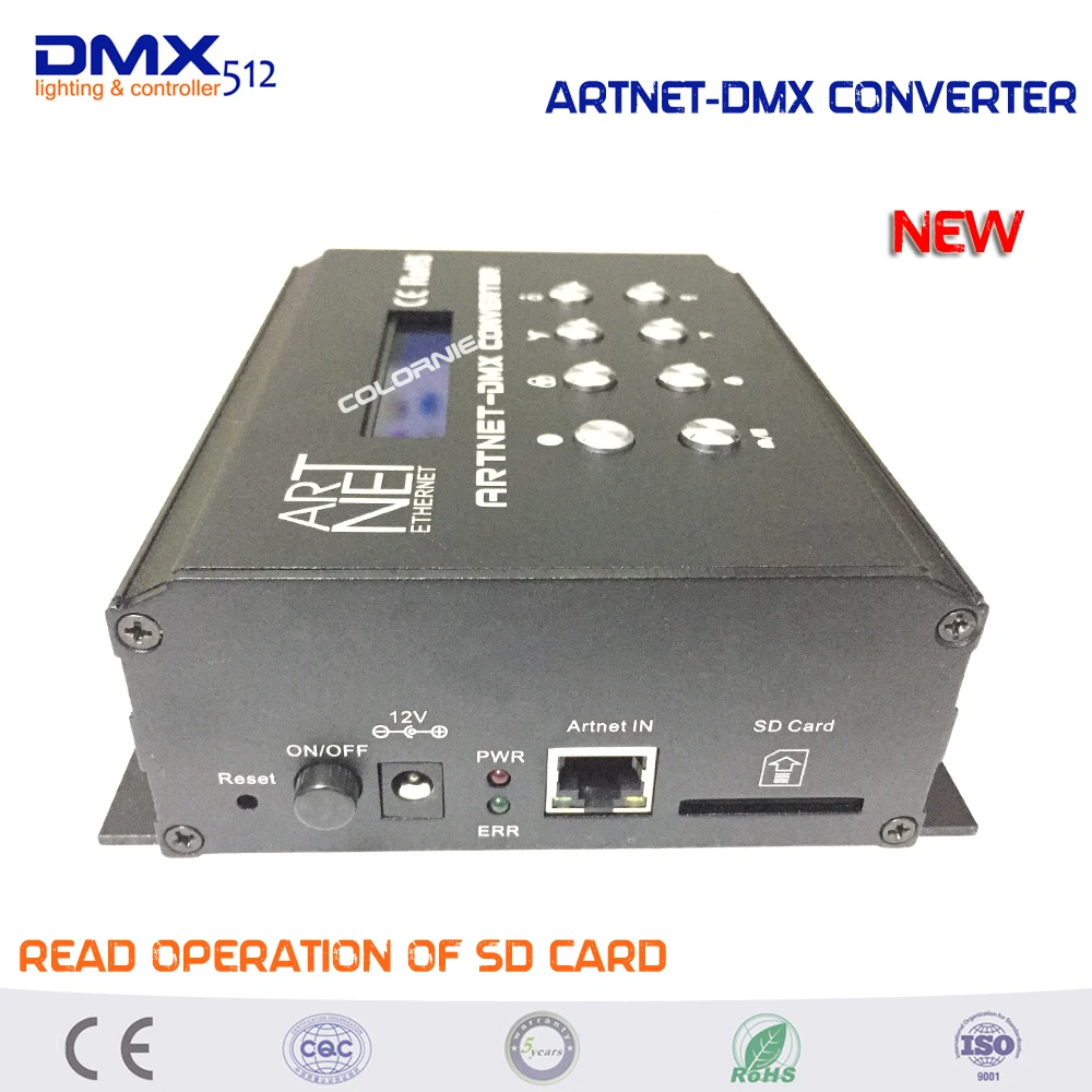 DHL бесплатная доставка новейший ARTNET конвертер dmx Artnet DMX 4 стандартных DMX512 портов
