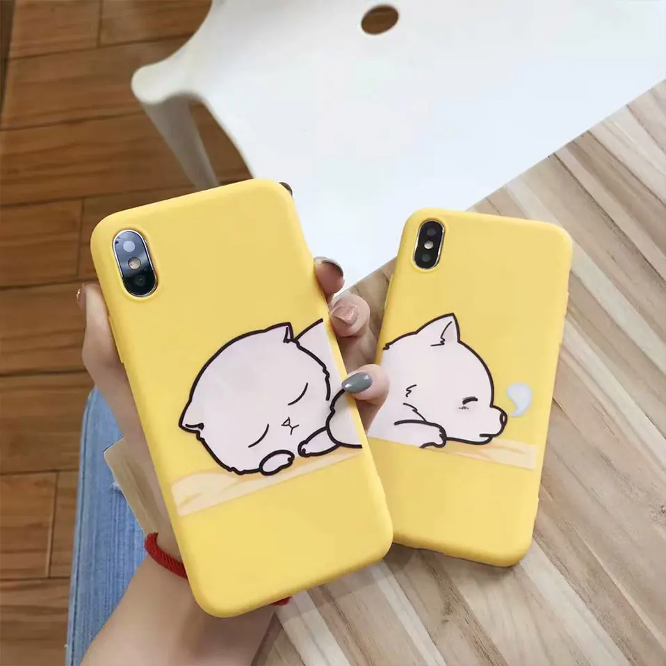 Silicone TPU Phone Case For iPhone 6 6S 7 8 Plus Capa Cover 6s x Cute Cartoon Back Cases X Coque |