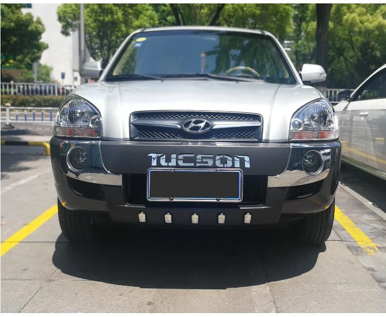 JIOYNG для hyundai Tucson 2005-2012 передний+ задний бампер диффузор бамперы для губ защитная накладка ABS хромированная отделка