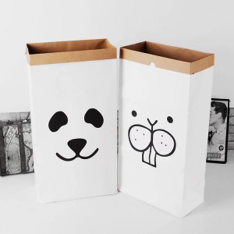 INS Большие Детские игрушки хранения сумки крафт бумаги охраны окружающей среды