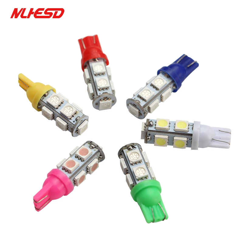10 шт. оптовая продажа T10 9SMD 5050 9 Smd светодио дный автомобилей 194 168 192 W5W свет