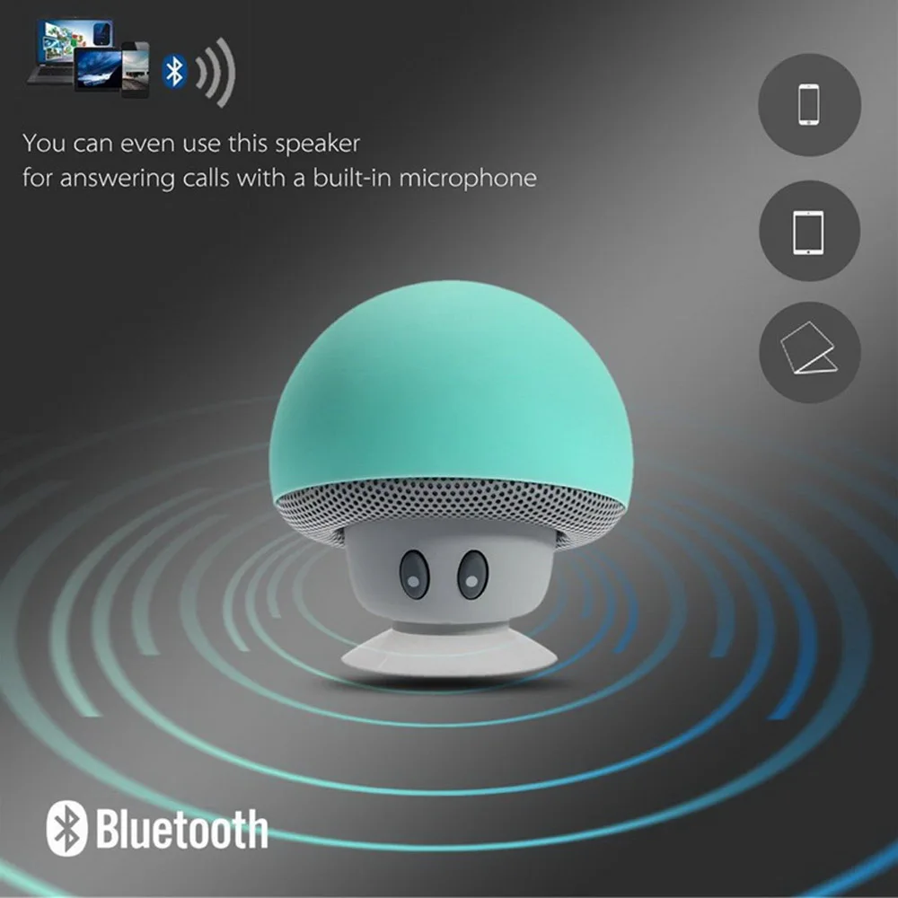 Портативная Водонепроницаемая стерео Bluetooth Колонка в стиле грибов милая