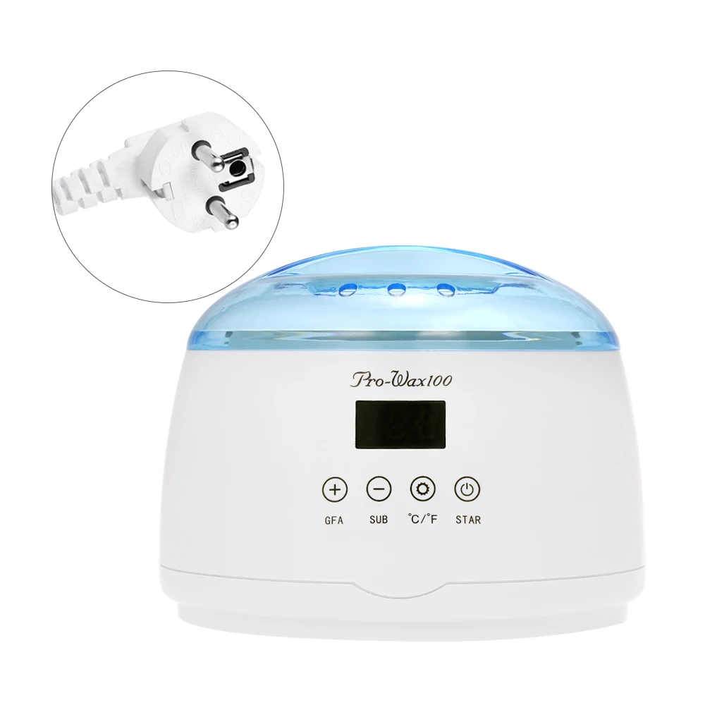 EU Plug 1 пара, воск для депиляции, нагреватель, горшок, жесткое депиляционное восковое средство для удаления волос в гранулах, медицинский парафин, мини-спа-воск для теля нагревательный аппарат - Цвет: EU Plug