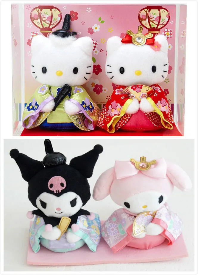 2 шт. милые Мультяшные кимоно Sanrio Melody KT плюшевые куклы Коллекционные игрушки