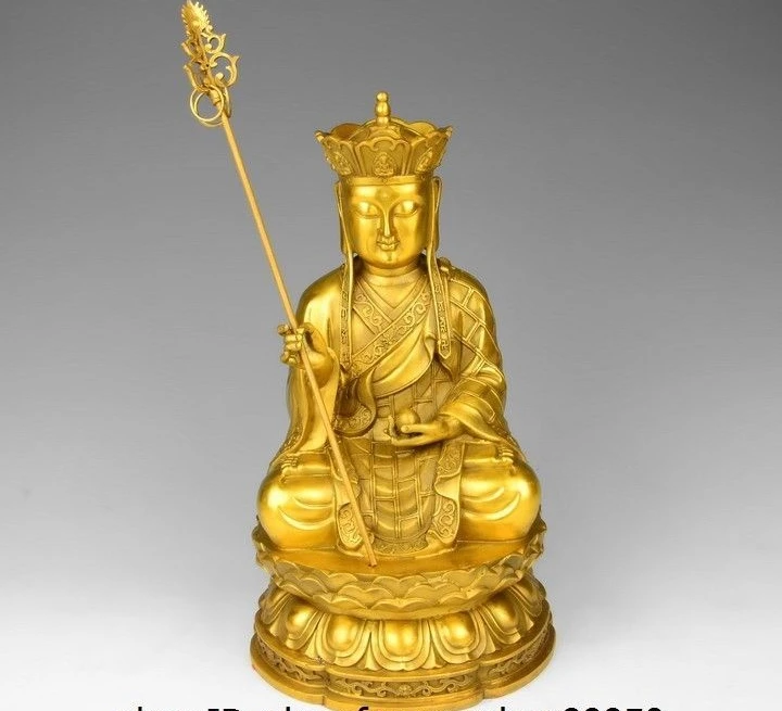

13 тибетская медная статуя Будды Jizo Ksitigarbha Tangseng Di Zang King