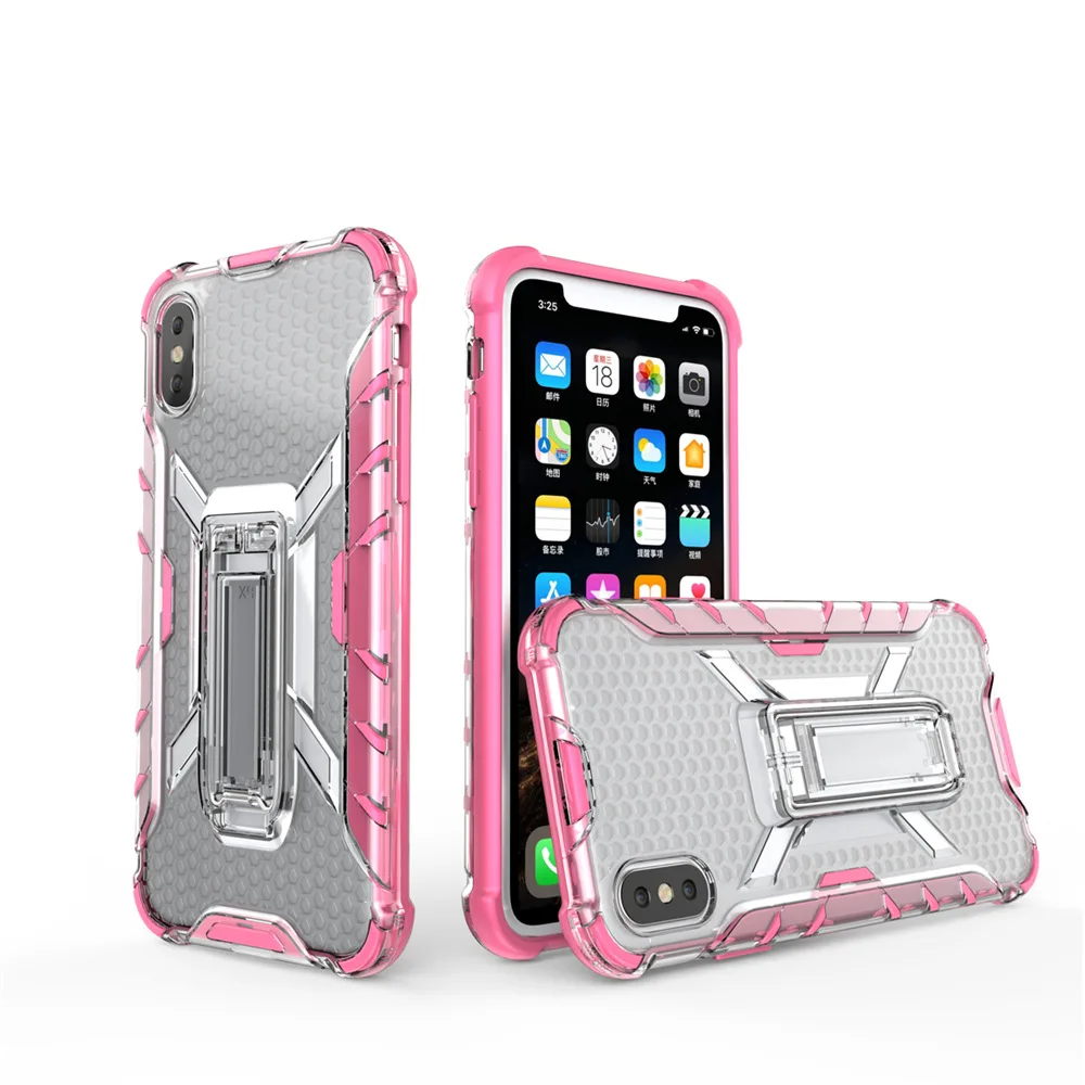Heave Duty Hybrid 3 в 1 противоударный ТПУ чехол для ПК корпус с подставкой iPhone XS Max XR X 8 7 6S