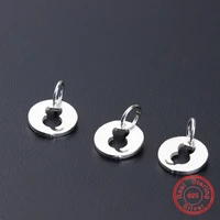 uqbing fashion 925 sterling silver round kitten animal charms pendant for women diy charms bracelets